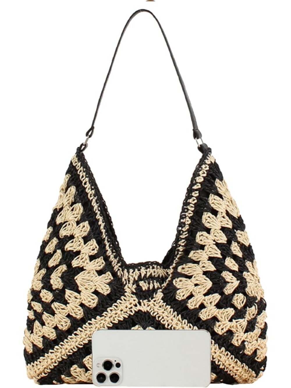 Straw Bags for Women Boho Purse Shoulder Bag Woven Beach Bag for Summer